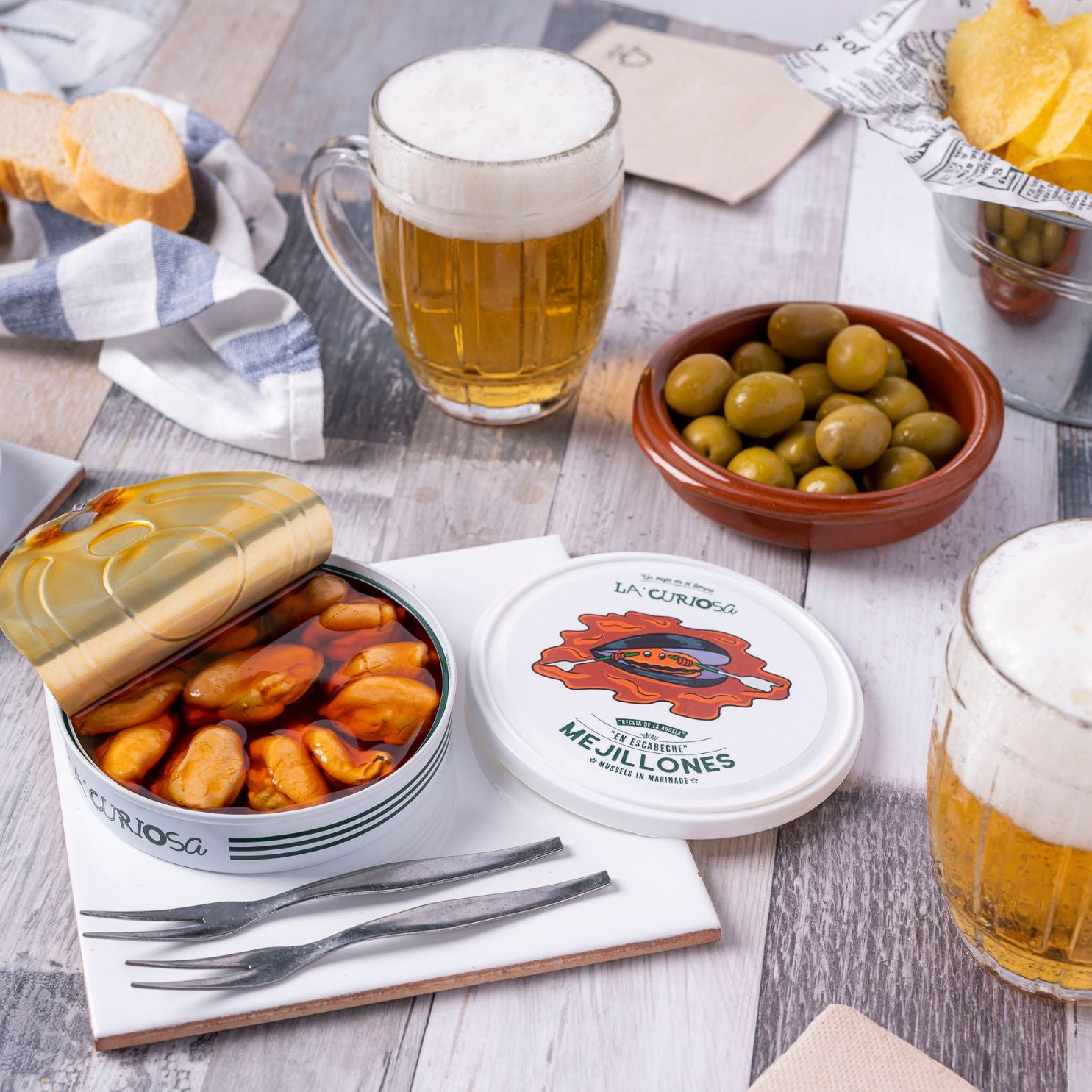 La Curiosa Marinated Mussels