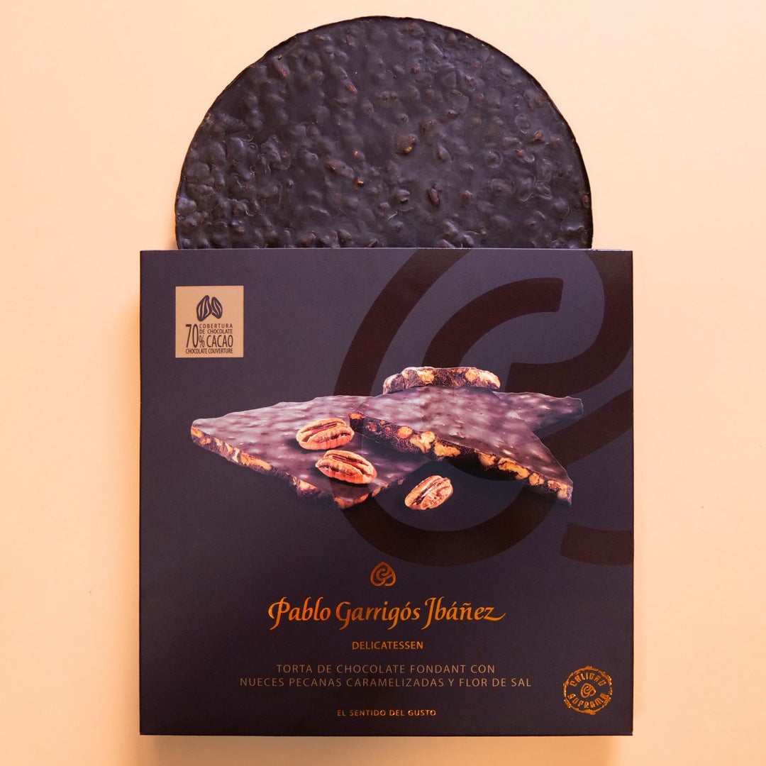 Pablo Garrigós Chocolate Torta with Caramelized Pecans and Fleur de Sal