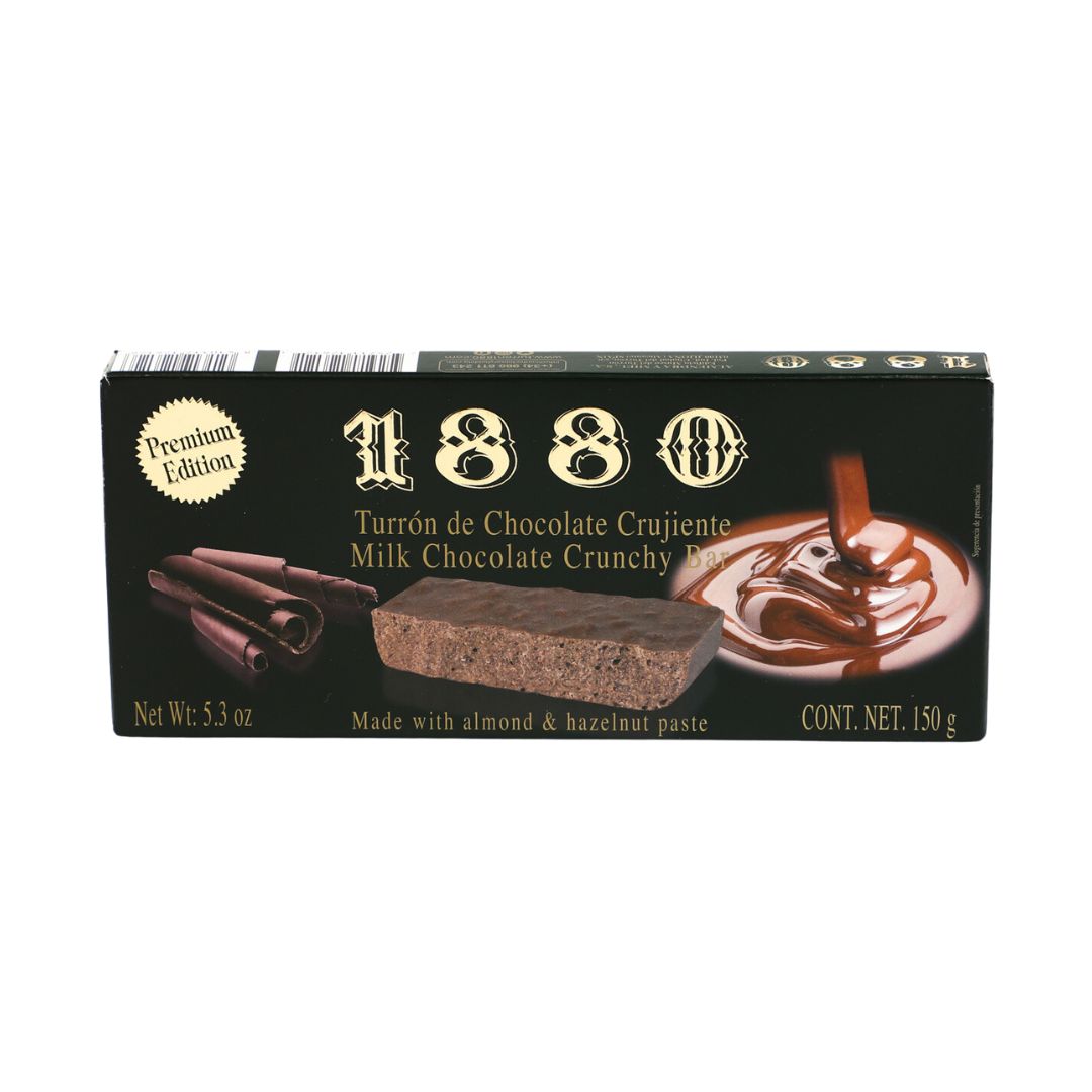1880 Premium Milk Chocolate Crunchy Turrón