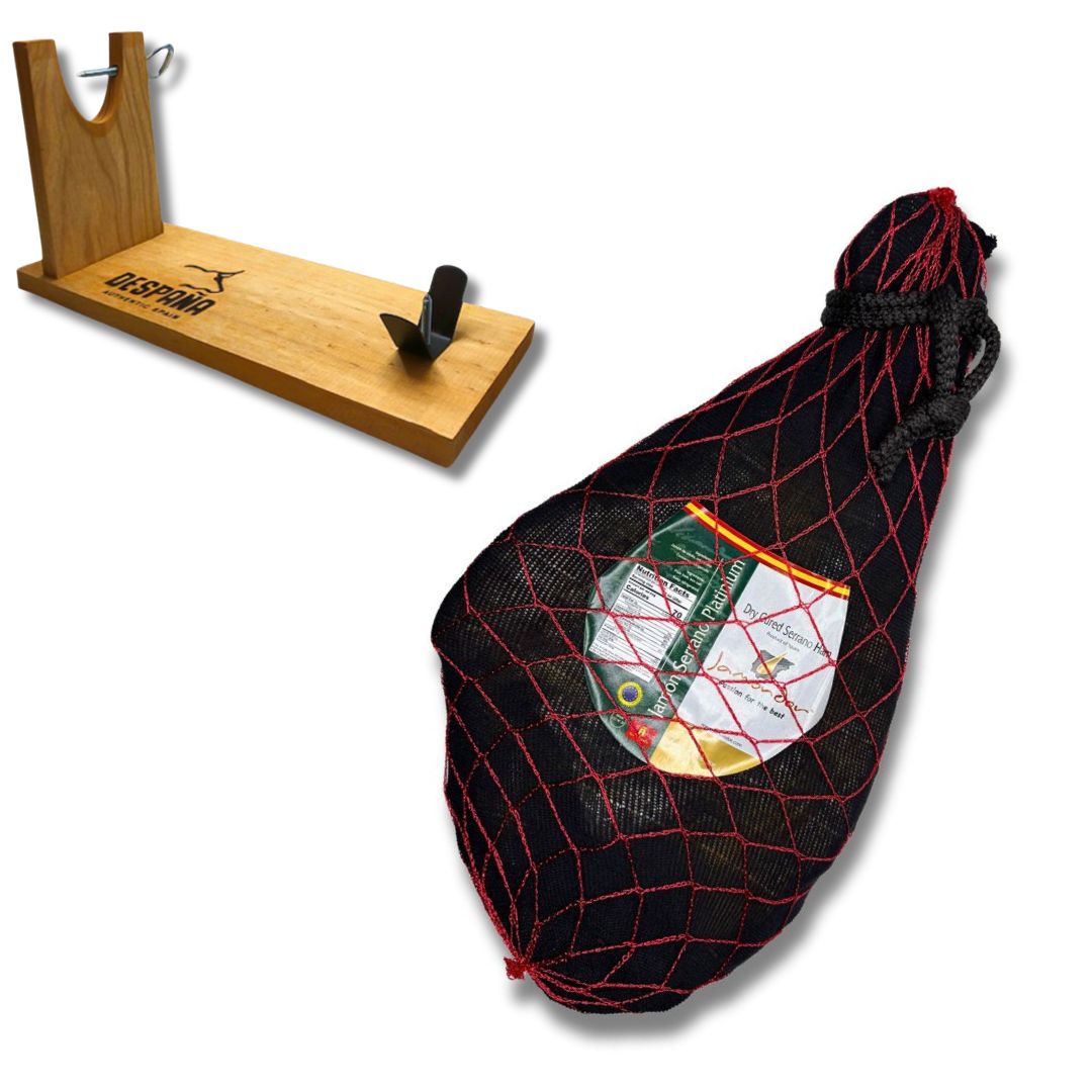 Jamondor - Jamón Serrano (Bone-In) + Carving Stand Holiday Promotion