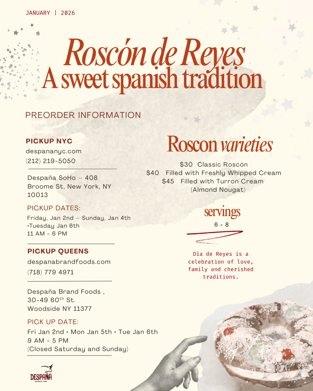 Roscón de Reyes - Traditional Spanish Kings’ Day Cake (Pre-Order)