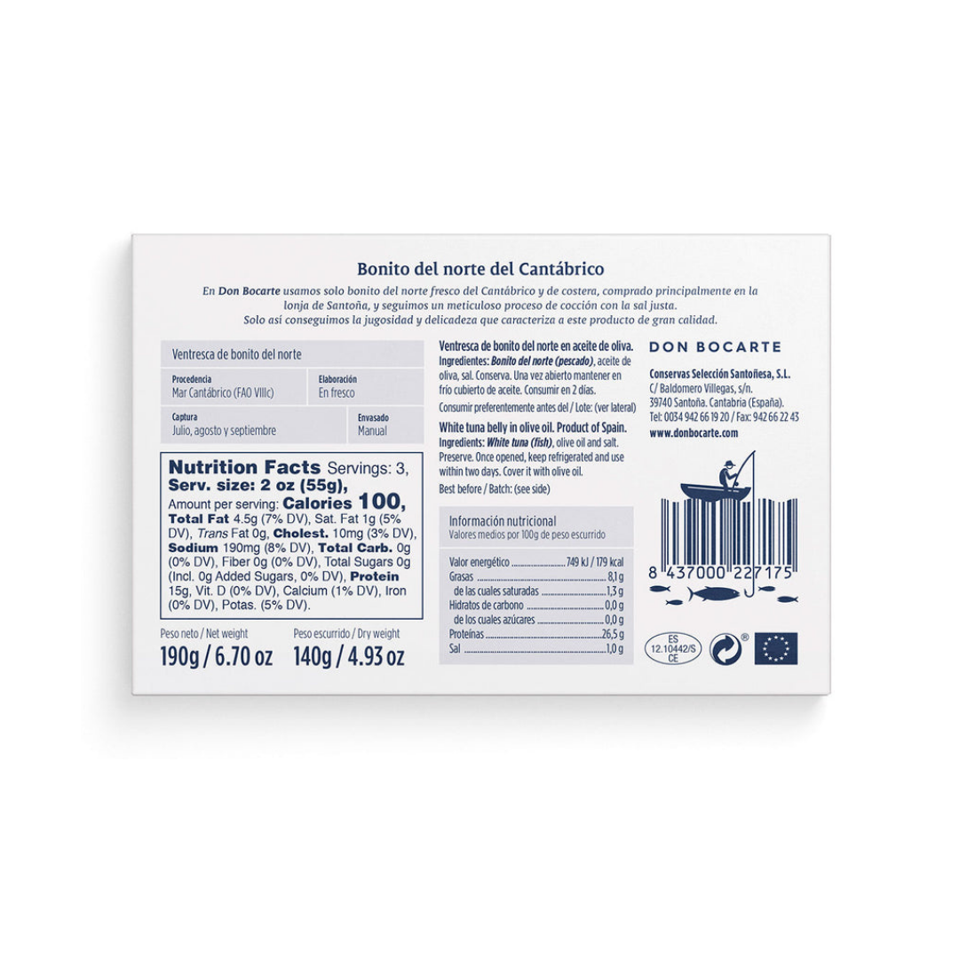 Don Bocarte Bonito Tuna Ventresca Despaña Brand Foods